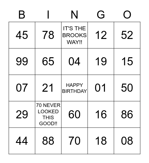 AIN'T NO FUN IF VAL BROOKS CAN'T HAVE NONE Bingo Card