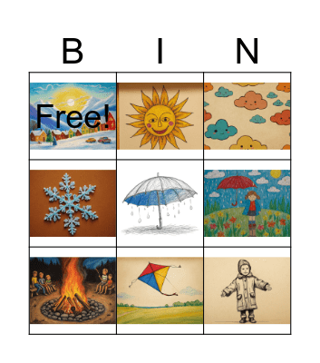 Weather Bingo Card