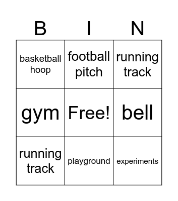 BACK TO SCHOOL Bingo Card