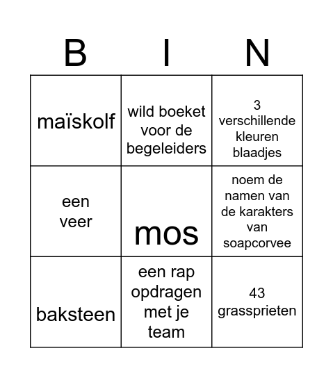 Dropping bingo Card