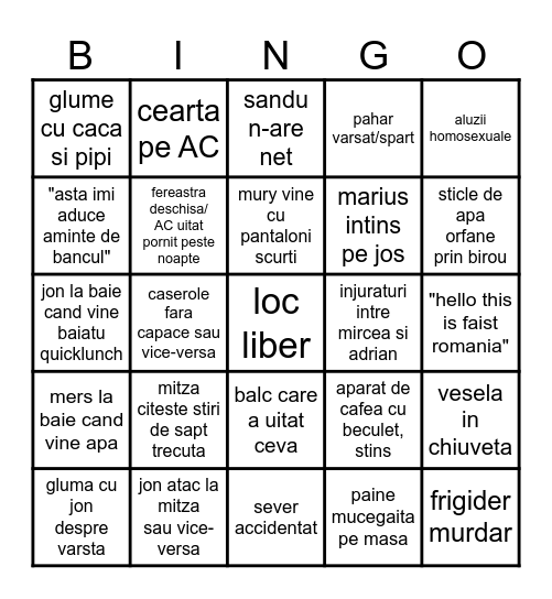 faist bingo Card