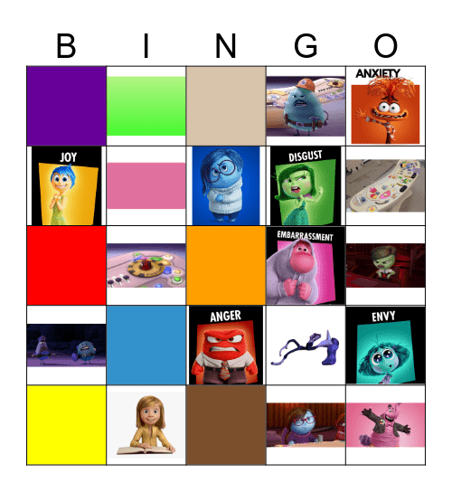 INSIDE OUT Bingo Card