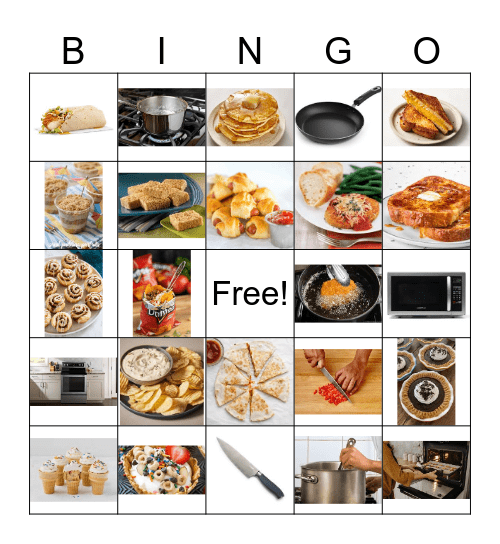 Cooking BINGO Card