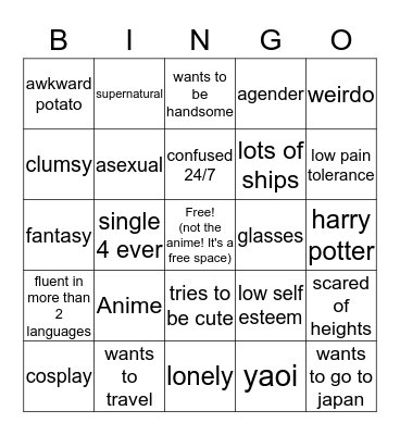 Yuki Dream's bingo Card