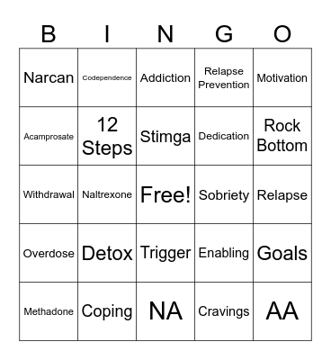 Nursing Group BINGO Card