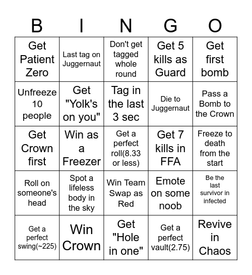 Untitled Tag Bingo Card