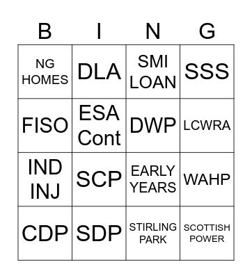 GEMAP BINGO Card