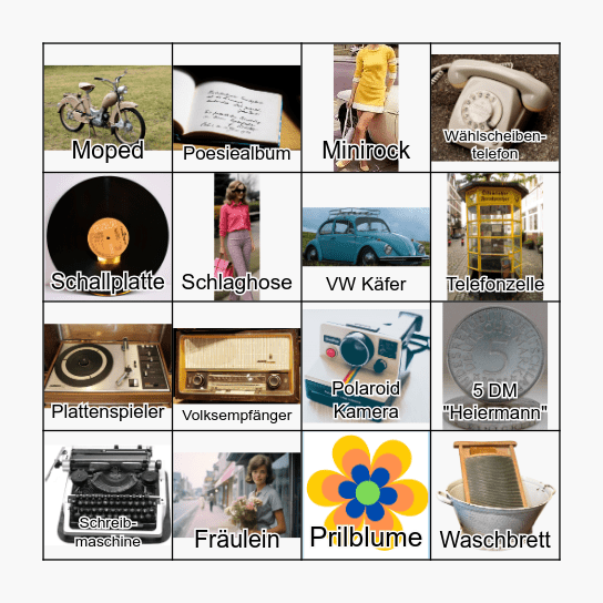 Bilder Bingo Spezial Bingo Card