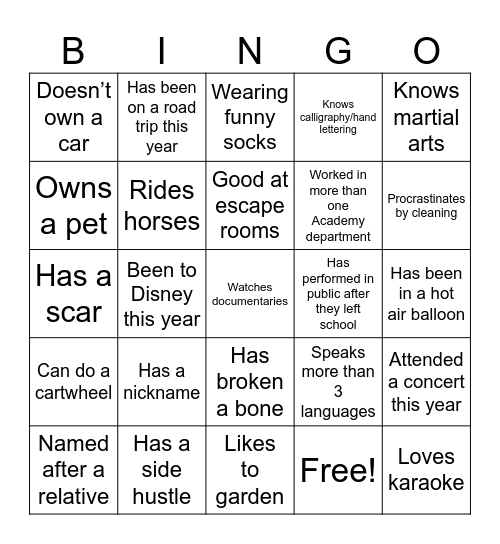 COWORKER BINGO Card