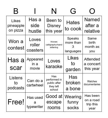 COWORKER BINGO Card