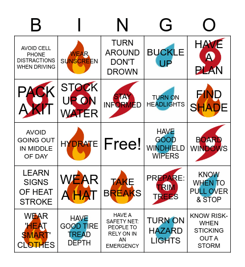 SUMMER OF SAFETY IN REVIEW Bingo Card