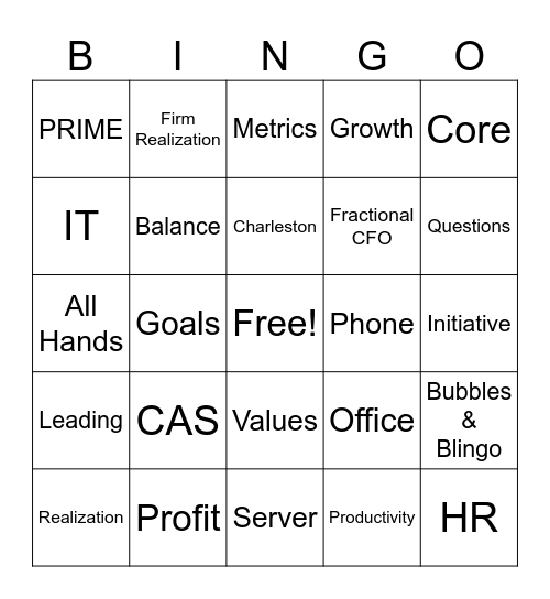 VERIS BINGO Card