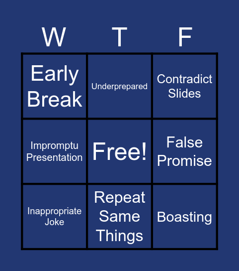 Extrinsic Motivation Bingo Card