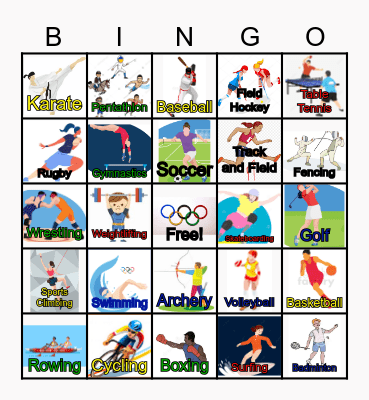 Summer Olympics 2024 Bingo Card