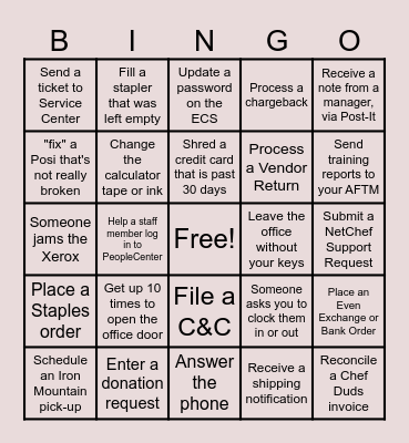OST BINGO Card
