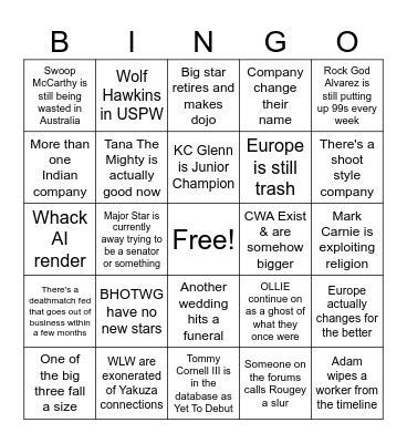 TWIX Release Bingo! Bingo Card