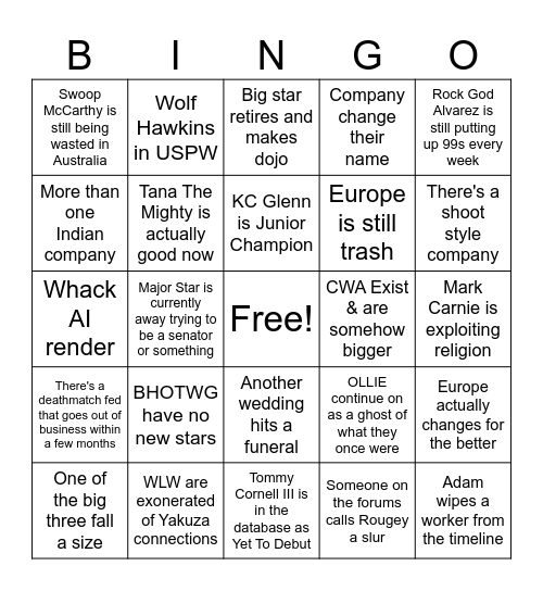 TWIX Release Bingo! Bingo Card