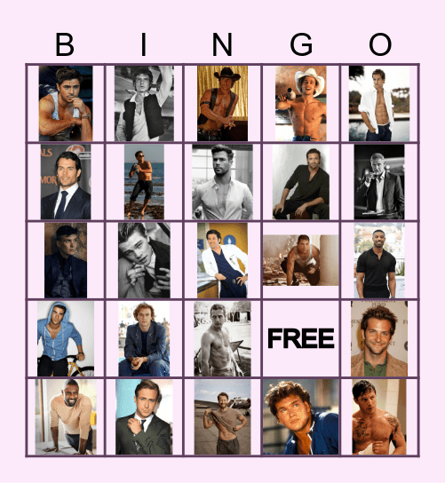 Man Crush Man Bingo Card
