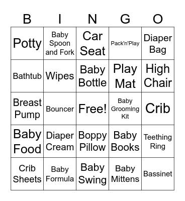 BABY BINGO Card