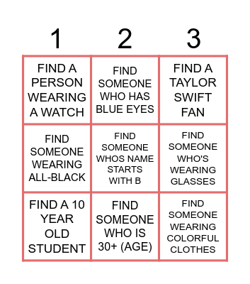 BINGO!!! Bingo Card