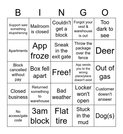 Flex Bingo Card
