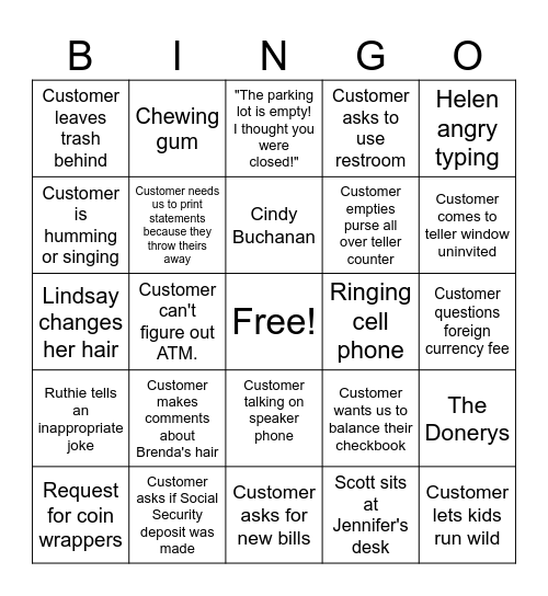 Branch Bingo #3 Bingo Card