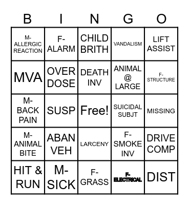 NATURE BINGO Card