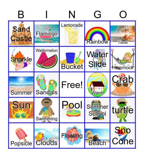 Fun in the Sun Bingo Card