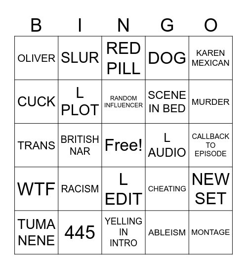 TT BINGO Card