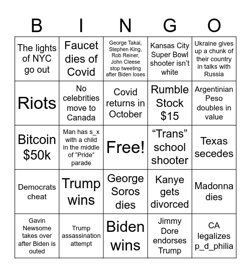 2024 Bingo Card