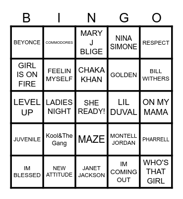 SHE READY!! Bingo Card