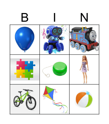 Toys Bingo Card