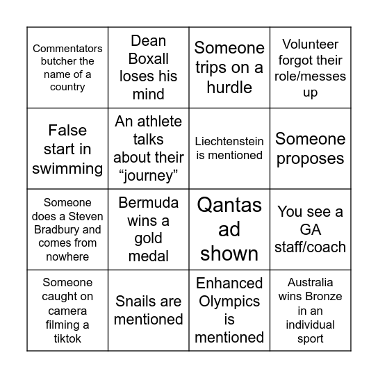 Bingo Card