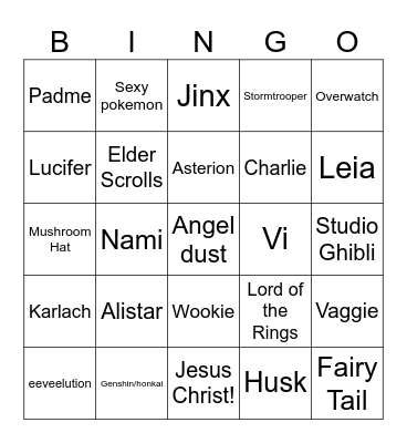 Närcon Bingo Card
