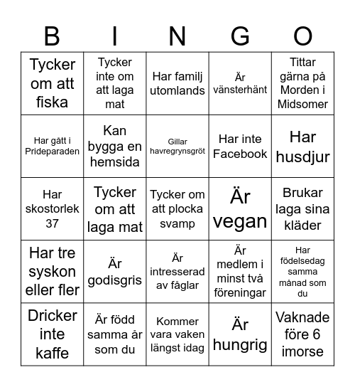 Mingelbingo Card