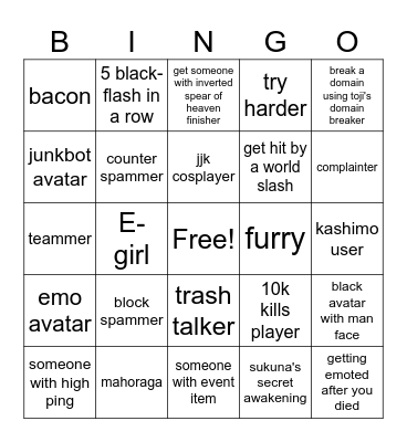 sorcerer battleground Bingo Card