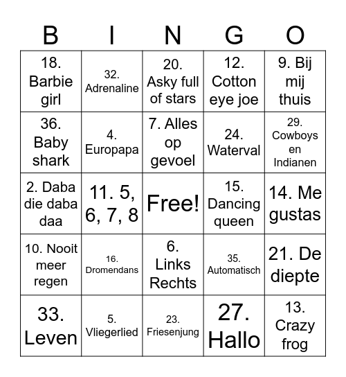 SWINGO 2024! Bingo Card