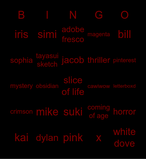 aBc’s Bingo Card