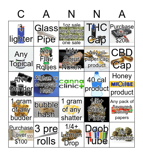 CANNA BINGO Card