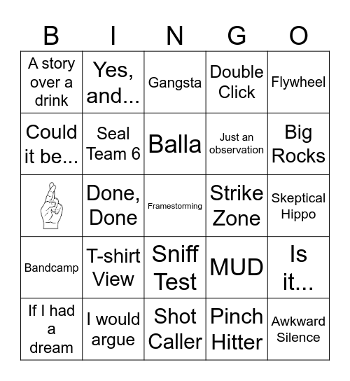 Executive Leadership Team Offsite Bingo Card