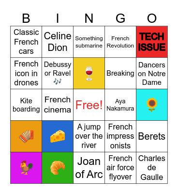 PARIS is OPEN Bingo Card