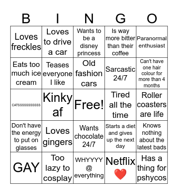 Danny Bingo Card