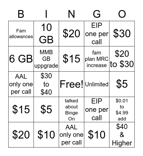 Sales bingo,  So fun!  So fun!  Bingo Card