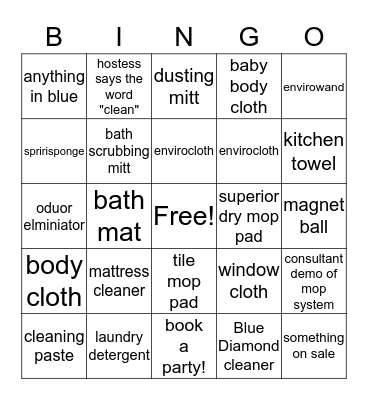 Norwex Bingo Card