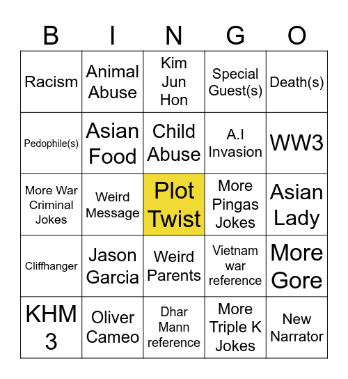 TT Bingo 4 Bingo Card