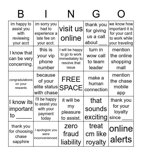 TEAM GRIFFIN Bingo Card