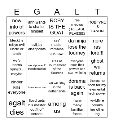 p2 Bingo Card