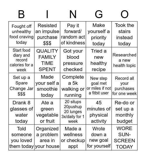 ZP CHALLENGE BINGO Card