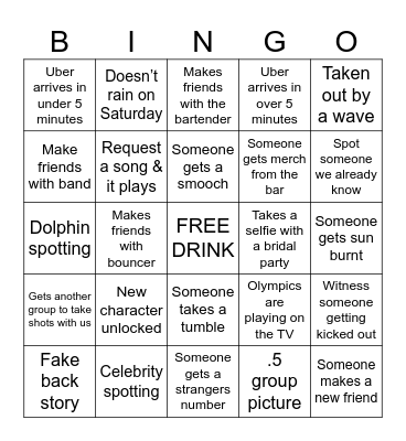 BIG AL IN CHARLESTON☀️ Bingo Card