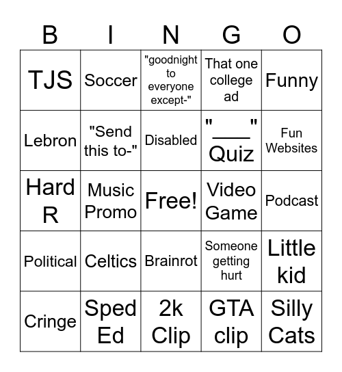 ig Bingo Card